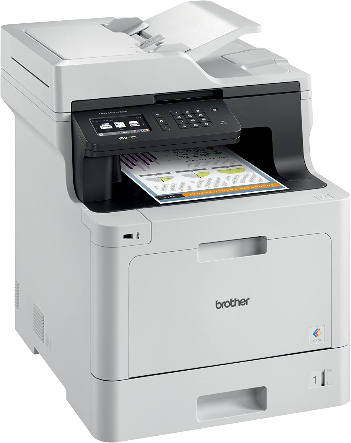 Brother Color Laser, Multifunction, All-in-One Printer, MFC-L8610CDW, Wireless Networking, Automatic Duplex Printing, Mobile Printing and Scanning,  Dash Replenishment Ready - Image 9